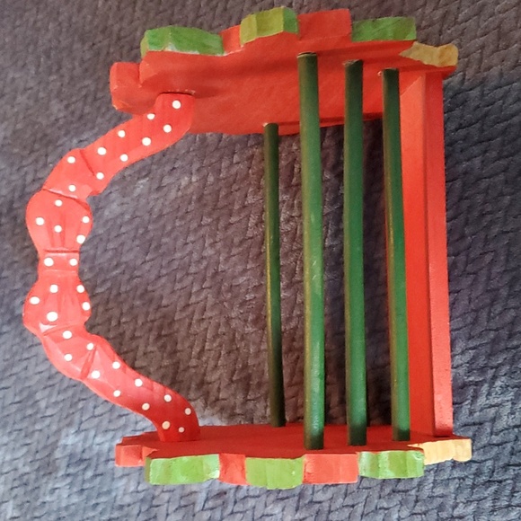 Wooden folk art basket - Picture 4 of 5